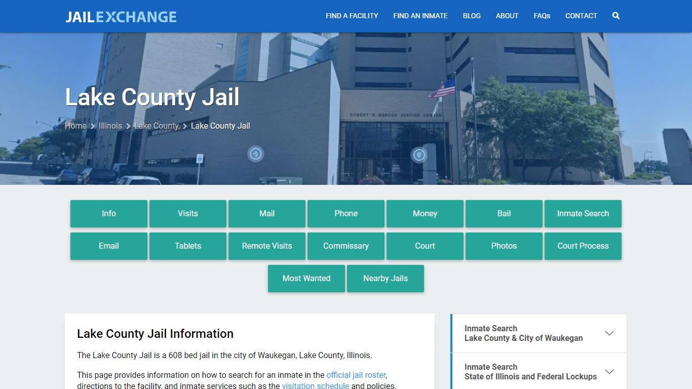 Lake County Jail, IL Inmate Search, Information